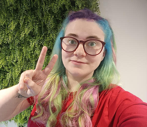 Selfie from when I first got my hair dyed